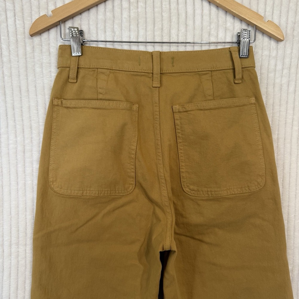Madewell Jeans Women's Sz 24 Yellow Mustard Cotton Straight leg Pockets - Picture 10 of 16